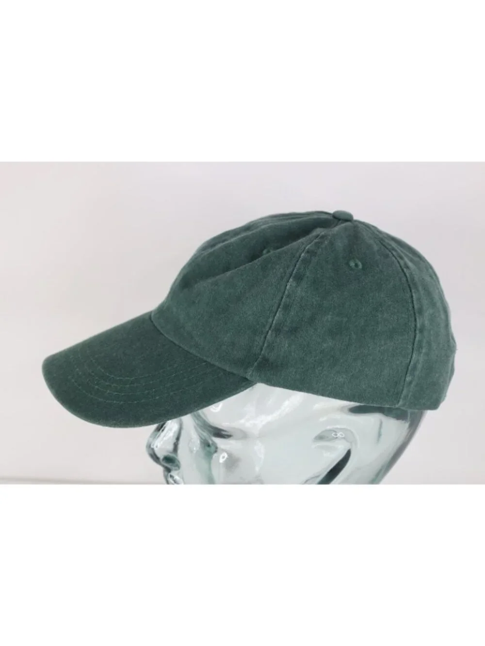 Vintage 90s Y2K Streetwear Faded Stonewash Blank Cotton Dad Hat Cap Green